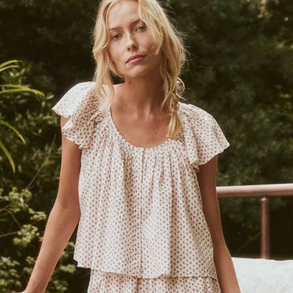 The Great Flutter Sleeve Sleep Blouse